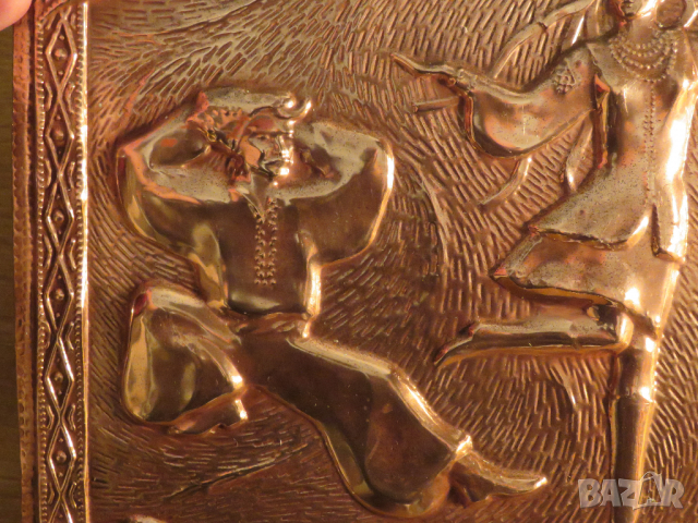 голямо медно пано, медна картина Танцьори - красота за твоята танцова школа, заведение механа, снимка 4 - Декорация за дома - 36331625