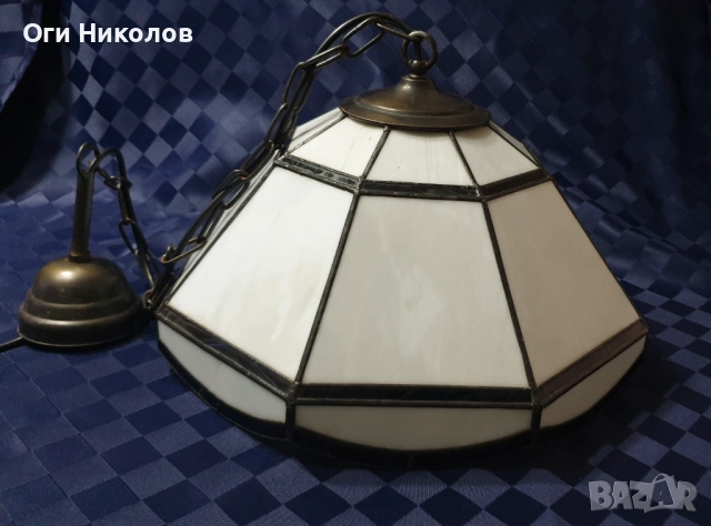 Голям  осмоъгълен полилей тип " Тифани", снимка 10 - Антикварни и старинни предмети - 52423842