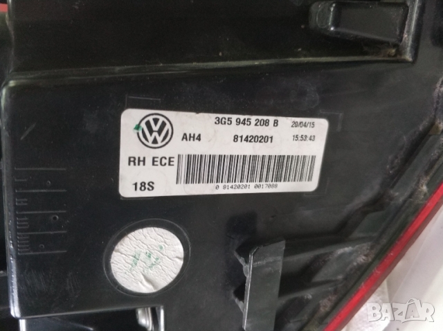 Десен диоден стоп Volkswagen Passat B8 Фолксваген Пасат Б8 Седан VW LED, снимка 5 - Части - 36098031