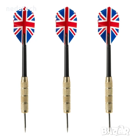 Стрелички за дартс с английското знаме, 3 бр., снимка 2 - Други спортове - 50958472