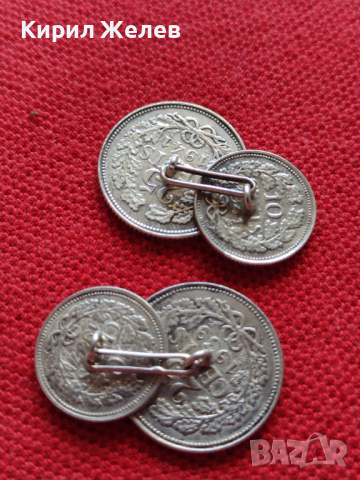 Сребърни монети - бутонели копчета НИДЕРЛАНДИЯ интересни редки за колекционери - 25993, снимка 1 - Антикварни и старинни предмети - 36179523