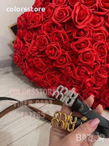 Черен колан MiuMiu кодIM201K, снимка 1 - Колани - 41144466