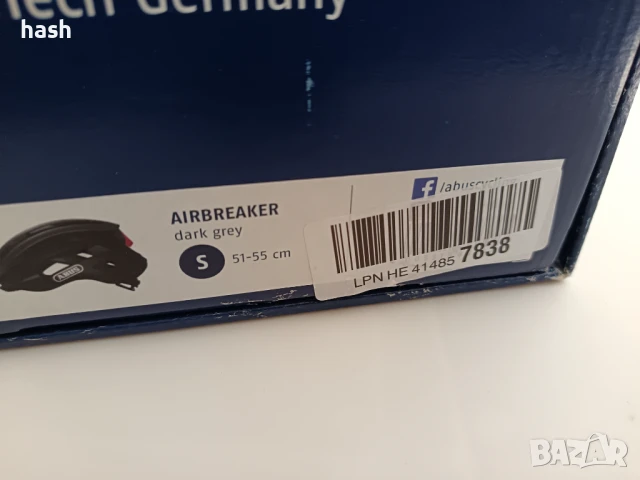 Велосипедна каска ABUS AirBreaker, висок клас велосипедна каска,професионалнa, р-р S/51-55/, снимка 12 - Аксесоари за велосипеди - 50898382
