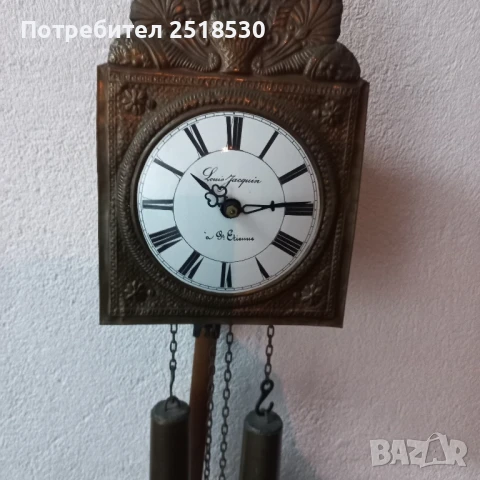 Стенен часовник Louis Jacquin , снимка 2 - Антикварни и старинни предмети - 50574989
