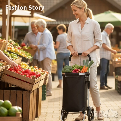 Пазарска чанта на колела с термоизолация