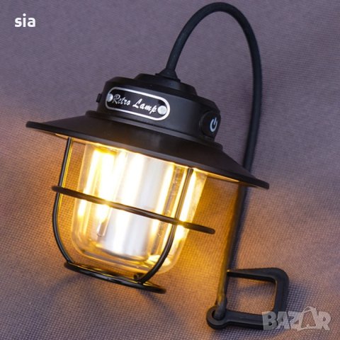 Лампа за къмпинг, 12V с кабел за зареждане, снимка 4 - Къмпинг осветление - 41734807