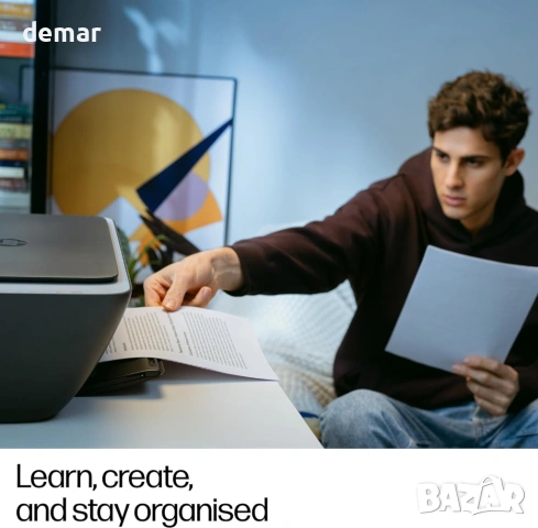 Многофункционален принтер HP DeskJet 2910, безжичен, цветен, снимка 8 - Принтери, копири, скенери - 53634486