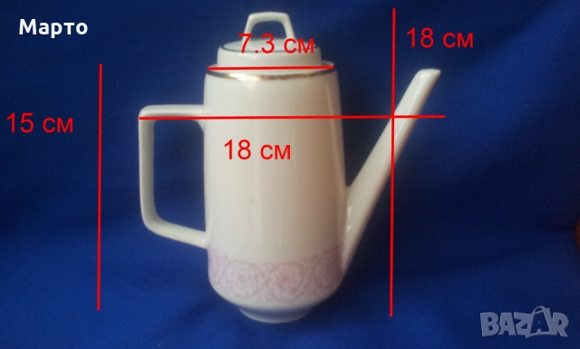 Порцеланова кана с капаче за чай или мляко, снимка 7 - Други - 36065114
