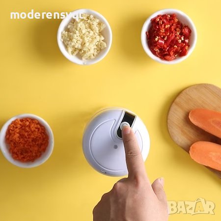Мини електрически чопър с усб за чесън и месо, снимка 8 - Аксесоари за кухня - 40488636