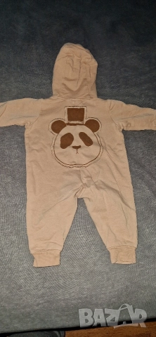 3-6м 68см Гащеризон, помук, мики маус, бежов, без следи от употреба 