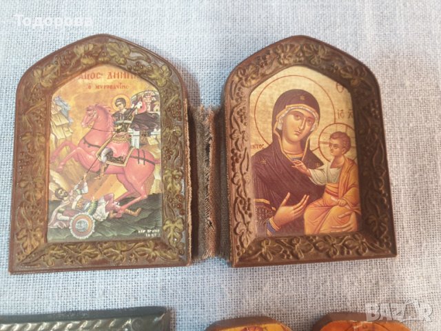 Лот 7- стари домашни икони -  5 броя, снимка 5 - Антикварни и старинни предмети - 44629907