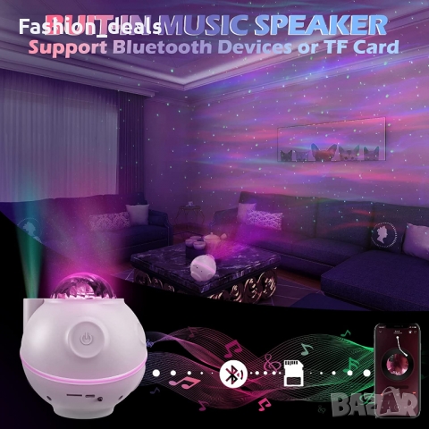 Нов 2 в 1 Прожектор за детска стая и USB Музикална колона за Атмосфера, снимка 4 - Други - 36062728