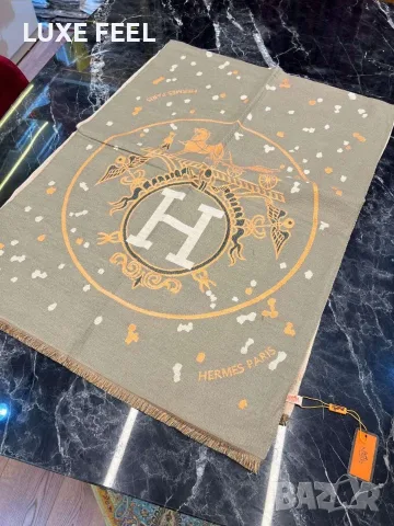 Balenciaga ⚜️ Hermes ⚜️Dior ⚜️Дамски Кашмирени Шалове , снимка 17 - Шалове - 56046130