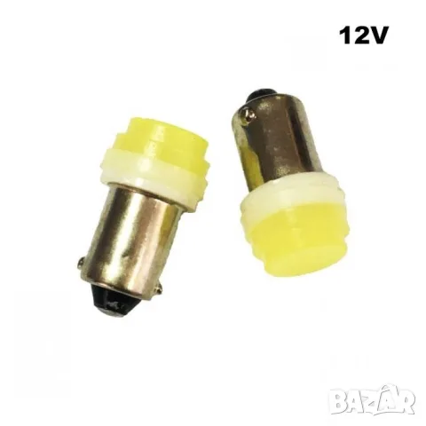 LED крушки BA9S 12V 6000K 2 броя с бяла светлина