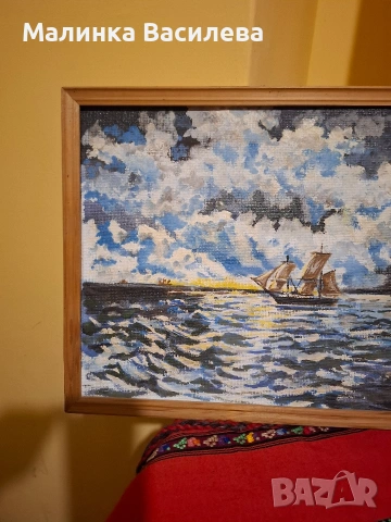 картина маслени бои , снимка 3 - Антикварни и старинни предмети - 53386256