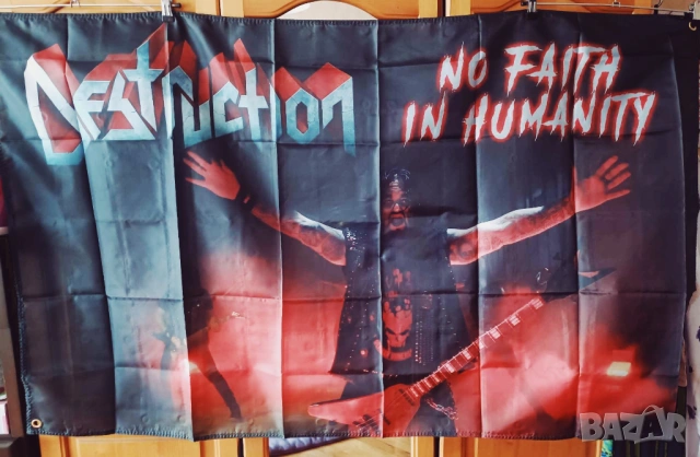 DESTRUCTION-No Faith in Humanity Flag-2 размера