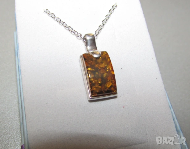 Сребърни бижута с кехлибар, снимка 5 - Обеци - 53327162