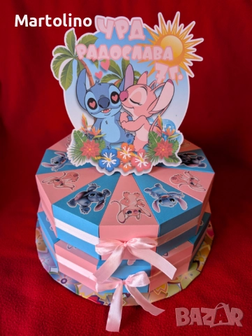 Картонена торта Стич, снимка 3 - Други - 52927496