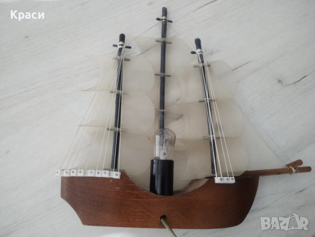 Стара нощна лампа Корабче, снимка 5 - Антикварни и старинни предмети - 52955148