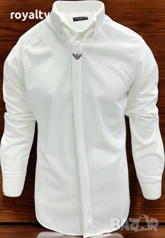 Emporio Armani Нова Бяла Мъжка Риза Емпорио Армани