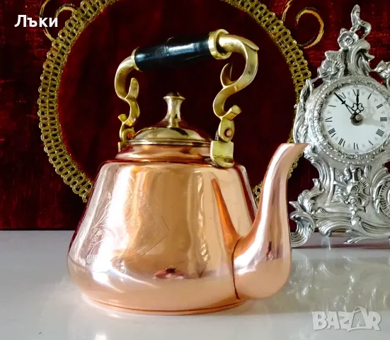 Меден чайник,чиста червена мед,приказен. , снимка 5 - Антикварни и старинни предмети - 55837089