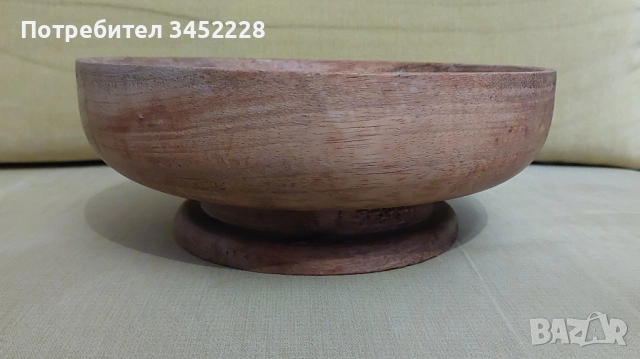 купа ретро дървена масив 28см голяма за ценители отлична , снимка 2 - Антикварни и старинни предмети - 52281747