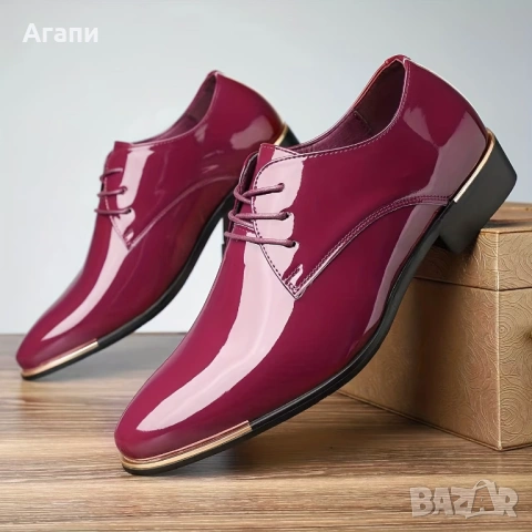 Мъжки лачени обувки No 41 внос от чужбина нови