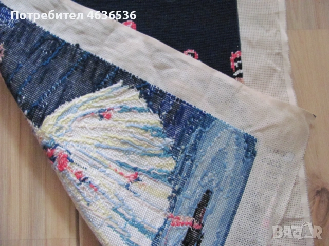 Ръчно шит Гоблен , балет , 53х44см., снимка 7 - Гоблени - 53443496