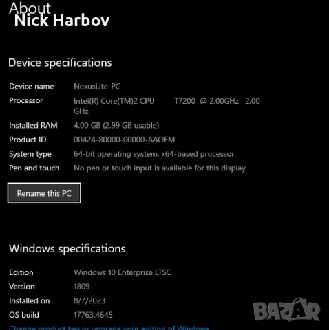 Лаптоп Lenovo T60, снимка 8 - Лаптопи за дома - 56338886
