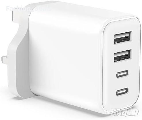 Ново Бързо зарядно 40W 4-Портово USB-C Подходящо за Всички Устройства, снимка 1 - Друга електроника - 42636360