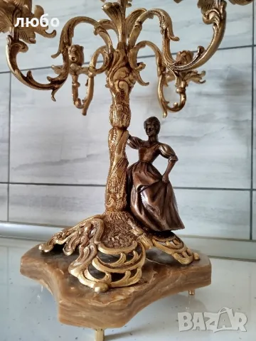 БРОНЗОВИ СВЕЩНИЦИ , снимка 9 - Други ценни предмети - 49245708