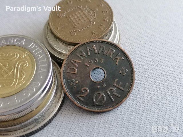 Монета - Дания - 2 оре | 1931г.