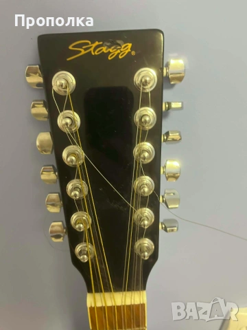 Акустична китара 12-струнна Stagg SW205/12BK  , снимка 4 - Китари - 53420085