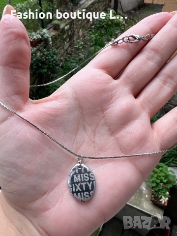 Сребърно колие на Miss Sixty ❤️, снимка 3 - Колиета, медальони, синджири - 52412427