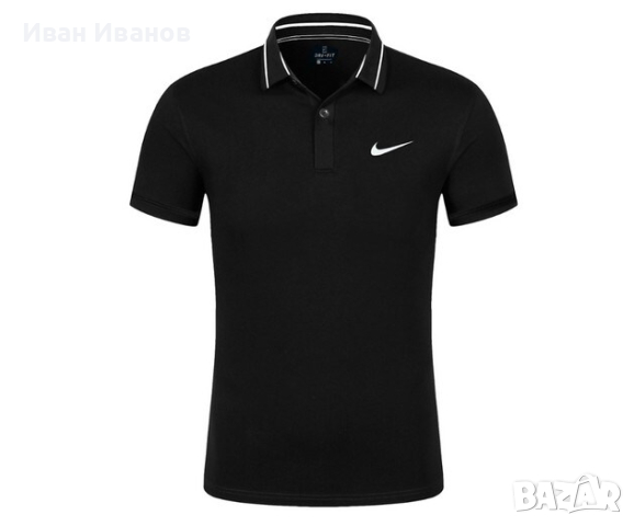 Nike Court Dry  черна полиестерна тениска с поло яка размер ХХЛ, снимка 2 - Тениски - 44784460