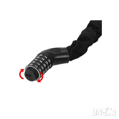 Черна верига 98 cm с петцифрен код, снимка 3 - Аксесоари и консумативи - 55866610