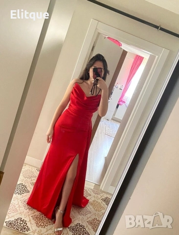 ⭐️Дълги сатенени рокли с цепка