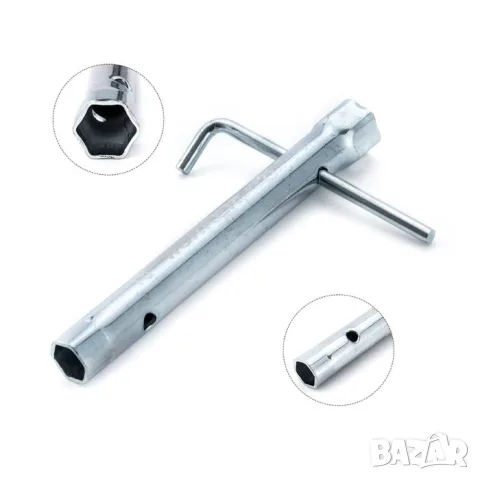 Двустранен тръбен ключ за свещи 16 и 21 mm 20 cm