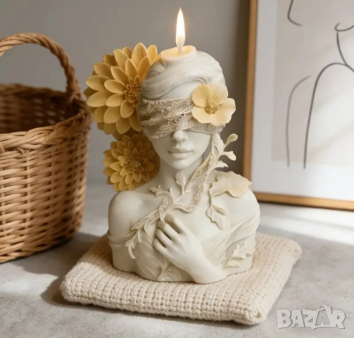 Молд жена с превръзка на очите и цветя , снимка 12 - Форми - 53412692