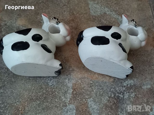 Две декоративни крави поставки за свещ, снимка 4 - Статуетки - 41836587