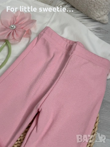 Пролетен сет с нежно 3D цвете 🌸, снимка 4 - Детски комплекти - 53827152