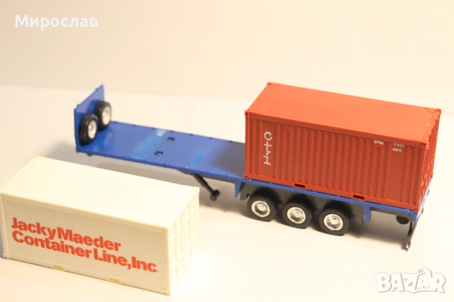 ROSKOPF?? 1:87 H0 РЕМАРКЕ КОНТЕЙНЕР ВЛЕКАЧ МОДЕЛ КАМИОН, снимка 7 - Колекции - 52967239