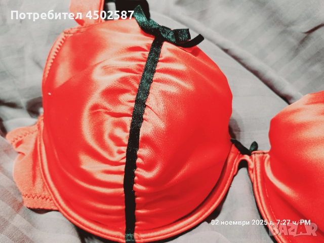 Червен сутиен с прашки, снимка 3 - Бельо - 52698250