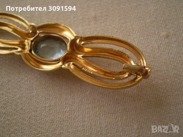 Античен син камък брошка - Art Deco - Германия 30-те години - брошка  Брошка Германия. 30-те години , снимка 8 - Антикварни и старинни предмети - 36512772