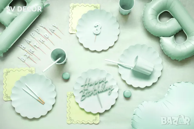 Топер за торта "Happy Birthday", снимка 4 - Декорация - 49695598