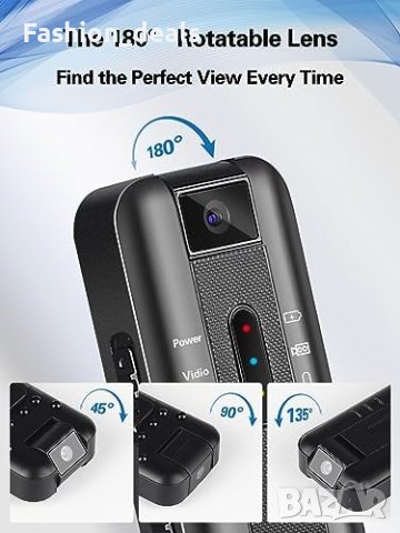 Нова камера за тяло с аудио и видео 64GB ротационен обектив, нощно виждане, снимка 6 - Чанти, стативи, аксесоари - 41947927