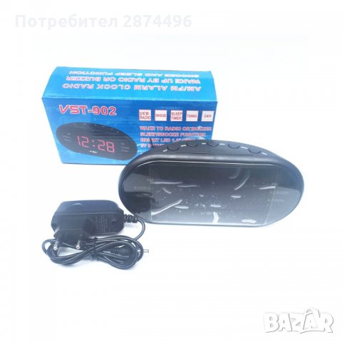 902  дигитален часовник с аларма, радио и функция сън, снимка 6 - Други стоки за дома - 34658016