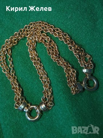 СТРАХОТЕН ПОЗЛАТЕН ВИНТИДЖ АРТ ЛАНЕЦ от БЛАГОРОДНА НЕРЪЖДАЕМА СТОМАНА ЗДРАВА РЕТРО ПЛЕТКА 27869, снимка 14 - Колиета, медальони, синджири - 37115556