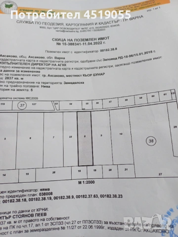 Продава се парцел 2837 м2 в гр Аксаково, статут зем земя. За Оранжерия или Паркинг