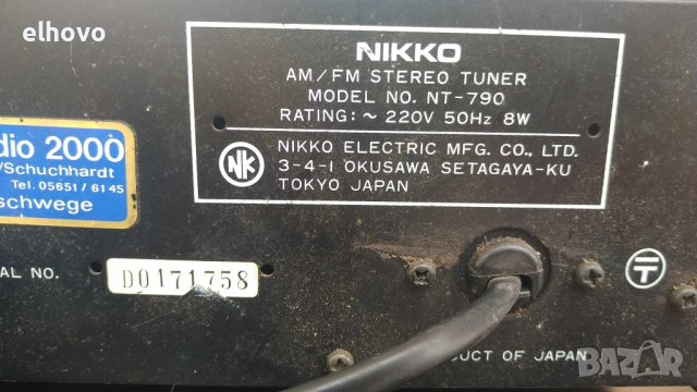 Стерео тунер NIKKO NT-790#1, снимка 5 - Ресийвъри, усилватели, смесителни пултове - 41527816